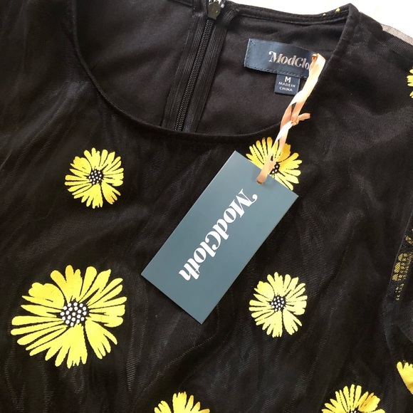 Modcloth Black and Yellow Floral Maxi Dress - Picture 4 of 4